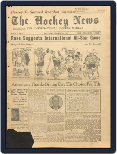 The Hockey News October 21st, 1950 Digital Back Issue Cover