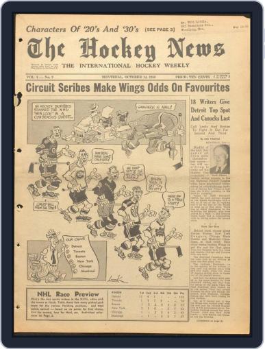 The Hockey News October 14th, 1950 Digital Back Issue Cover
