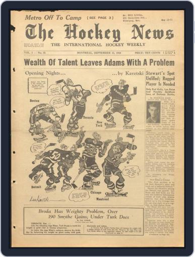 The Hockey News September 15th, 1950 Digital Back Issue Cover