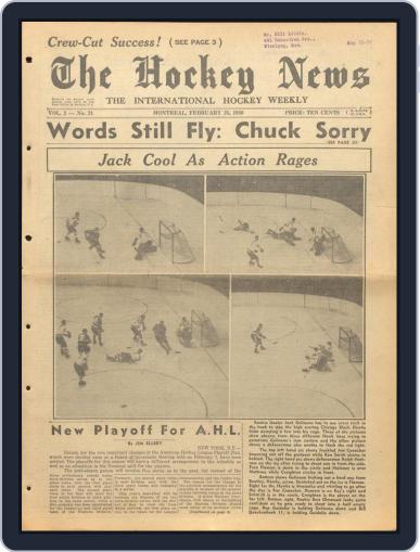 The Hockey News February 25th, 1950 Digital Back Issue Cover