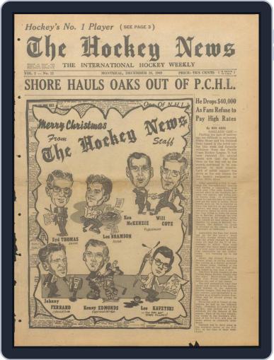 The Hockey News December 24th, 1949 Digital Back Issue Cover
