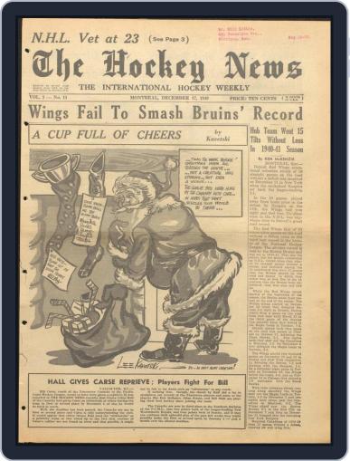 The Hockey News December 17th, 1949 Digital Back Issue Cover