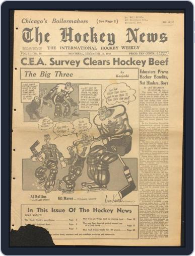 The Hockey News December 10th, 1949 Digital Back Issue Cover