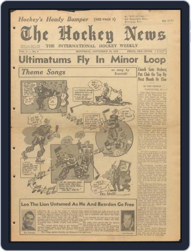The Hockey News November 26th, 1949 Digital Back Issue Cover