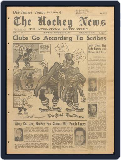 The Hockey News November 19th, 1949 Digital Back Issue Cover