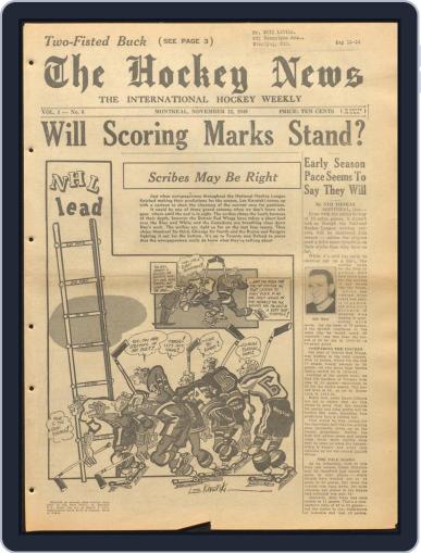 The Hockey News November 12th, 1949 Digital Back Issue Cover