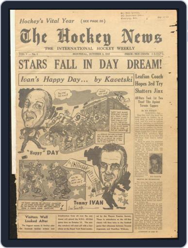 The Hockey News October 8th, 1949 Digital Back Issue Cover