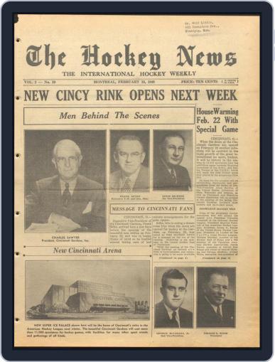The Hockey News February 16th, 1949 Digital Back Issue Cover