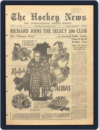 The Hockey News January 19th, 1949 Digital Back Issue Cover