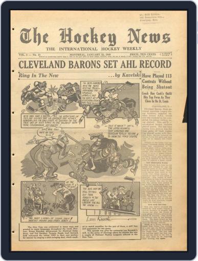 The Hockey News January 12th, 1949 Digital Back Issue Cover