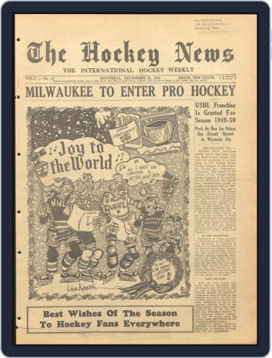 The Hockey News December 22nd, 1948 Digital Back Issue Cover
