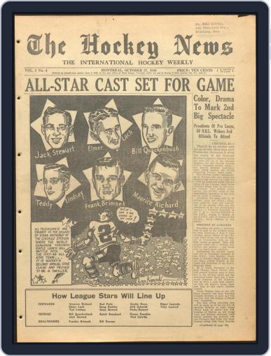 The Hockey News October 27th, 1948 Digital Back Issue Cover