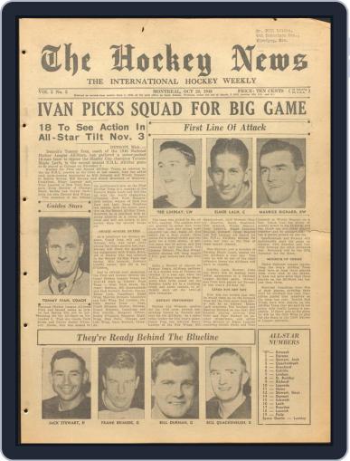 The Hockey News October 20th, 1948 Digital Back Issue Cover