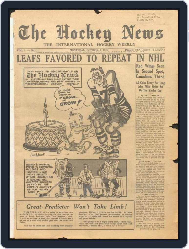 1947 Minneapolis Millers USHL Bill Allum Rare Hockey Photo Played 1 Game In  NHL