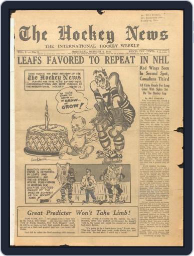 The Hockey News October 6th, 1948 Digital Back Issue Cover