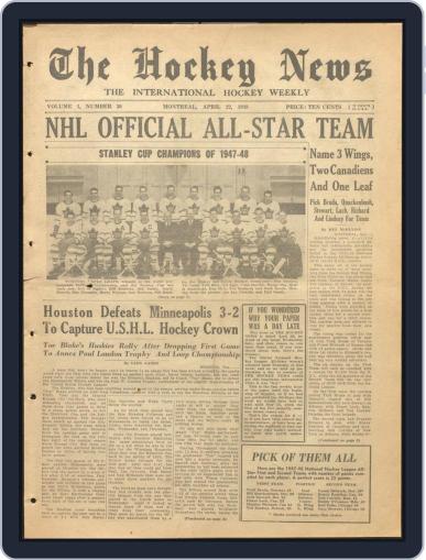 The Hockey News April 22nd, 1948 Digital Back Issue Cover
