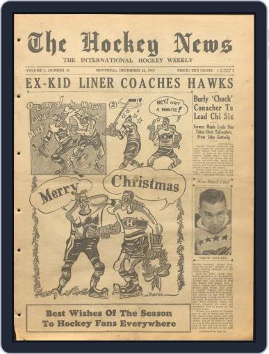 The Hockey News December 24th, 1947 Digital Back Issue Cover