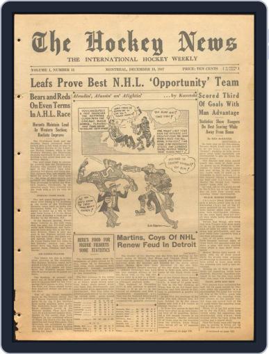 The Hockey News December 10th, 1947 Digital Back Issue Cover