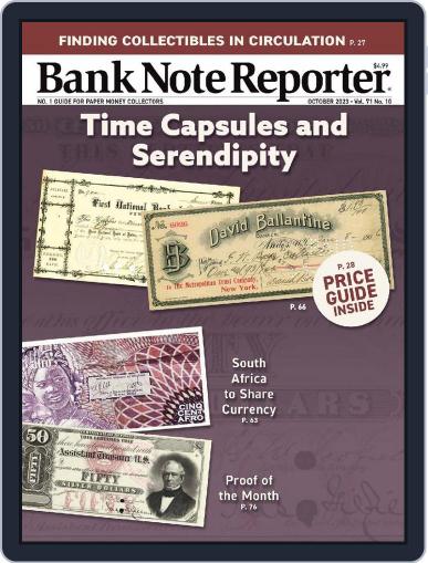 Banknote Reporter October 1st, 2023 Digital Back Issue Cover