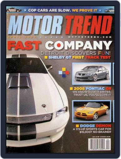 MotorTrend April 1st, 2007 Digital Back Issue Cover