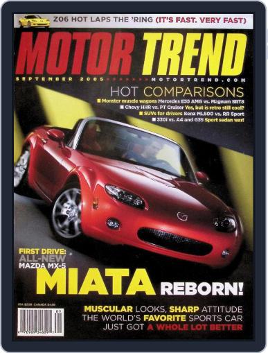 MotorTrend September 1st, 2005 Digital Back Issue Cover