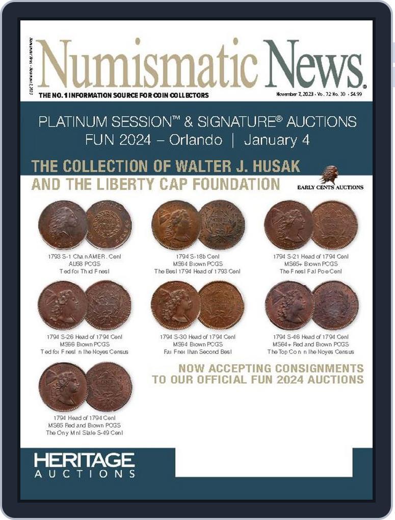 Numismatic News (Digital) Subscription                    November 7th, 2023 Issue