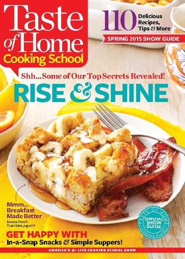Taste Of Home Cooking School March 10th, 2015 Digital Back Issue Cover