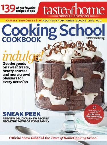 Taste Of Home Cooking School March 15th, 2013 Digital Back Issue Cover
