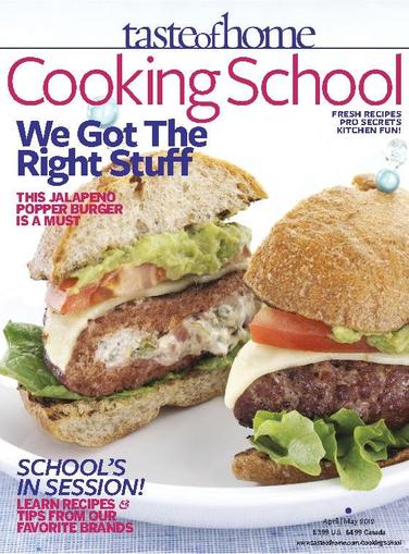 Taste Of Home Cooking School April 18th, 2012 Digital Back Issue Cover