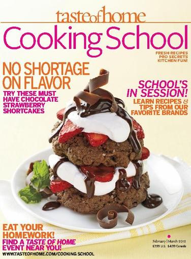 Taste Of Home Cooking School March 30th, 2012 Digital Back Issue Cover