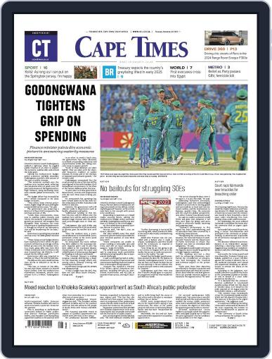 Cape Times November 2nd, 2023 Digital Back Issue Cover