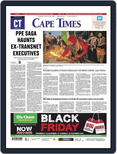 Cape Times November 9th, 2023 Digital Back Issue Cover