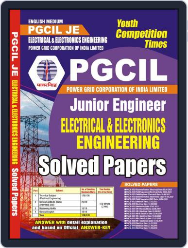2023-24 PGCIL JE Electrical & Electronics Engineering Solved Papers Digital Back Issue Cover