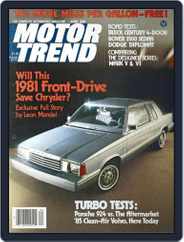 MotorTrend (Digital) Subscription                    April 1st, 1980 Issue