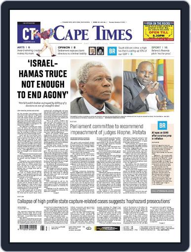 Cape Times November 23rd, 2023 Digital Back Issue Cover