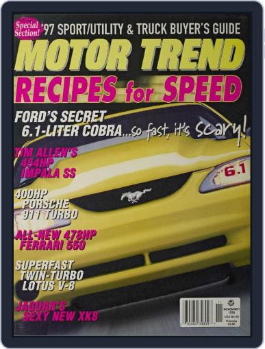 MotorTrend November 1st, 1996 Digital Back Issue Cover