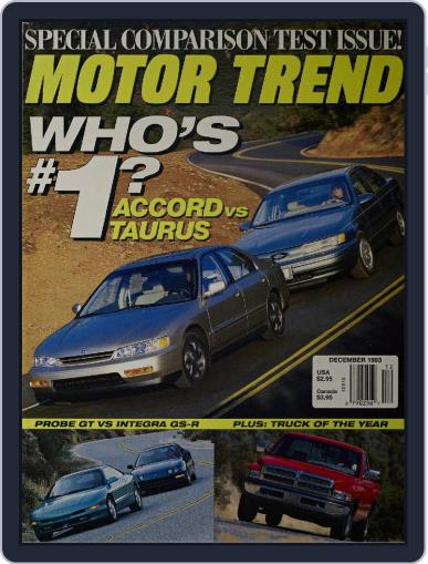 MotorTrend December 1st, 1993 Digital Back Issue Cover