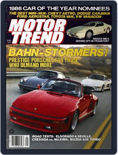 MotorTrend January 1st, 1986 Digital Back Issue Cover