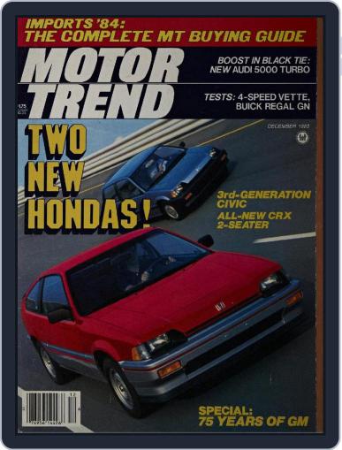 MotorTrend December 1st, 1983 Digital Back Issue Cover