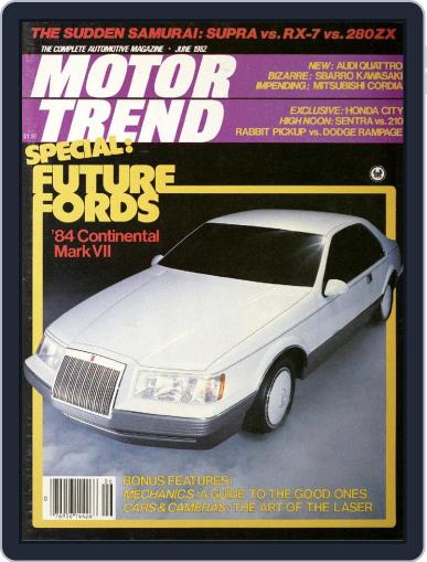 MotorTrend June 1st, 1982 Digital Back Issue Cover