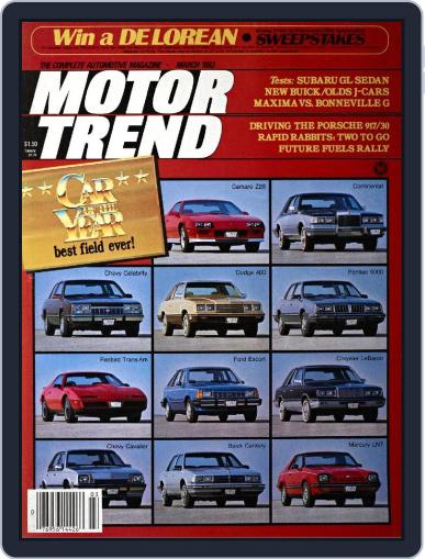 MotorTrend March 1st, 1982 Digital Back Issue Cover