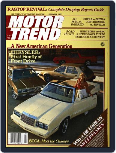 MotorTrend February 1st, 1982 Digital Back Issue Cover
