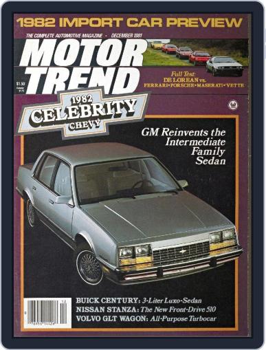 MotorTrend December 1st, 1981 Digital Back Issue Cover