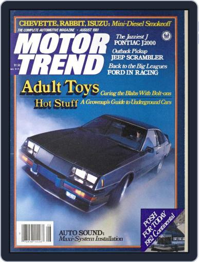 MotorTrend August 1st, 1981 Digital Back Issue Cover
