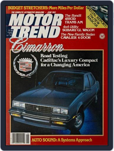 MotorTrend June 1st, 1981 Digital Back Issue Cover
