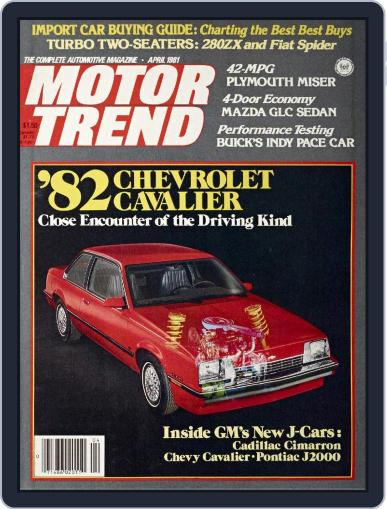 MotorTrend April 1st, 1981 Digital Back Issue Cover