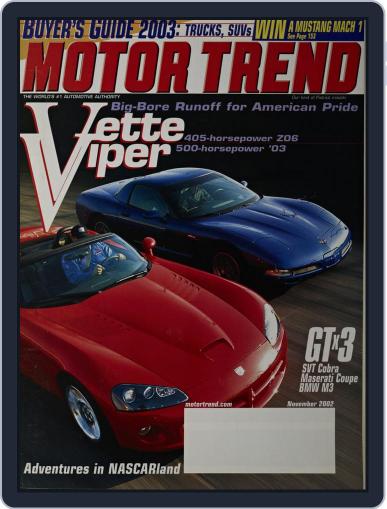 MotorTrend November 1st, 2002 Digital Back Issue Cover