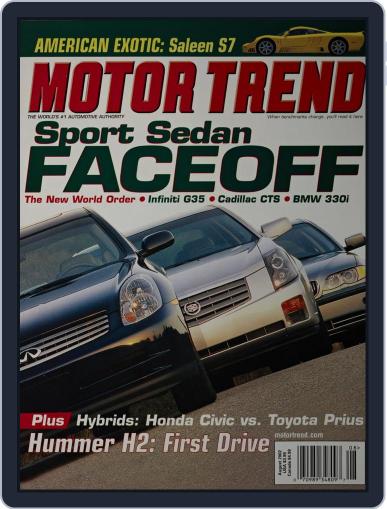 MotorTrend August 1st, 2002 Digital Back Issue Cover