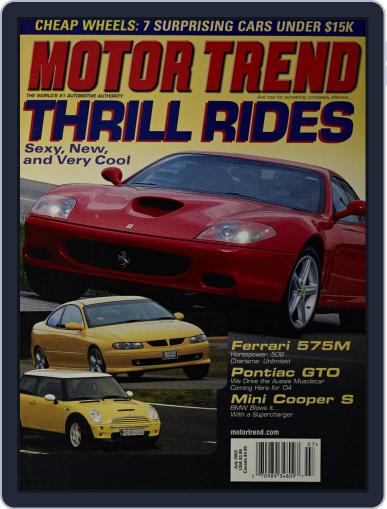 MotorTrend July 1st, 2002 Digital Back Issue Cover