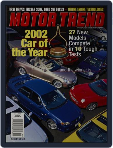 MotorTrend January 1st, 2002 Digital Back Issue Cover